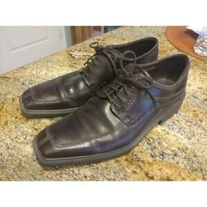 Ecco Barcelona Brown Oxford Shoe Apron Toe Dress Casual Business Men 45 US 11